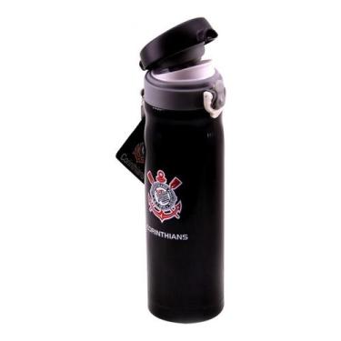 Imagem de Garrafa Térmica Inox Corinthians Produto Oficial - 420ml - Brinox