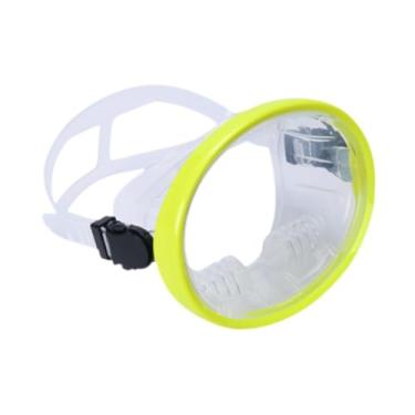 Imagem de YIJU Máscara de mergulho de lente única mergulhadora Eyewear Oval Forma de natação óculos de natação para espingarda de lança , Amarelo