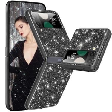 Imagem de Capa Z Flip 4 Glitter Galaxy Z Flip 4 Slim Case Sparkle Diamond TPU bumper capa de proteção à prova de choque para Samsung Galaxy Z Flip 4 capa de telefone mulheres meninas capa macia 5G/17.0 cm