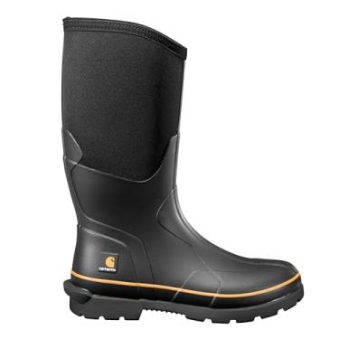 Imagem de Carhartt Bota de cano alto masculina de borracha impermeável de 38 cm sem cadarço de carbono com bico de segurança Cmv1451, Preto, 11.5