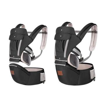 Imagem de Canguru Ergonômico 12 Posições Bebê Com Assento 3 Em 1 Preto