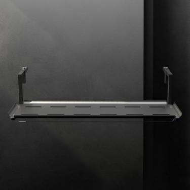 Imagem de FORRTY Mesa De Pátio Suspensa Mesa Varanda Externa Galvanized Material,Ajuste 7 Níveis,Adequado Para Mesas Jantar,Suportes Para Flores,Prateleiras Armazenamento,Bar Pátio Suspenso(Preto,60CM(23.6in))