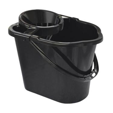 Imagem de Balde Espremedor Para Limpeza Com Alça 14L Preto Arqplast