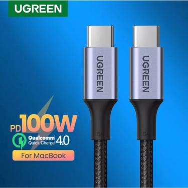 Imagem de Cabo ugreen usb-c pd 100W 20V 5A ( 2 Metros ) Carregamento rápido e sincronização Tipo-C Compatível MacBook Pro Air M2 M1 iPad iPhone 15 Plus Pro Max
