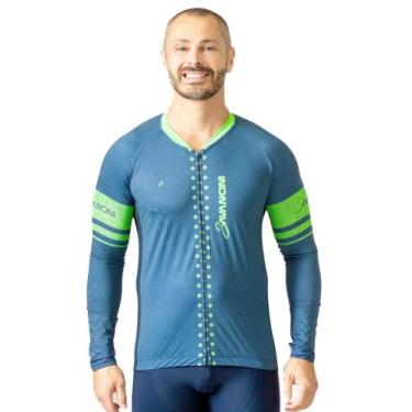 Imagem de Camisa Para Ciclismo Masculina Manga Longa Evolution Verde Savancini (