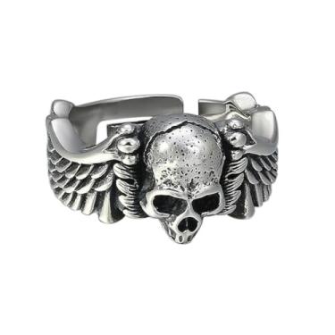 Imagem de Psivika Anéis abertos ajustáveis em forma de animal amizade festa de aniversário joias de Natal punk gótico hip hop joias, Size7, Latão, Sem pedra preciosa