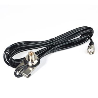 Imagem de YNIBST Antena móvel com tampa de porta-malas SO239 Suporte fixo para lábio com cabo RG58 de baixa perda de 3 m, conector PL259 para antenas de rádio móveis CB/HF/VHF/UHF