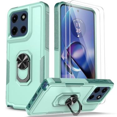 Imagem de FollmeAir Capa para Motorola Moto G Stylus 5G 2025 com protetor de tela, resistente à prova de choque, camada dupla, proteção de nível militar, à prova de quedas, suporte (verde menta, Moto G Stylus