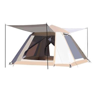Imagem de Tenda instantânea, barraca pop-up, barraca de acampamento para 3 pessoas/5 pessoas, barraca de praia, abrigo de sol, Jane, barraca de configuração única, à prova de chuva, à prova de vento, com bolsa