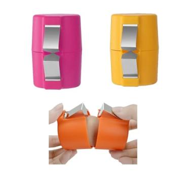 Imagem de Pacote com 2 ferramentas para cortar ovos para rachar ovos, ferramenta portátil para descascar ovos, abridor de casca de ovos, utensílios de cozinha, P+Y