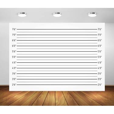 Imagem de BELECO Pano de fundo de caneca de tecido de 3 x 2 m para filmagens de polícia para fotografia despedida de solteira para festa de despedida de solteira suprimentos de festa de prisão para fotos de