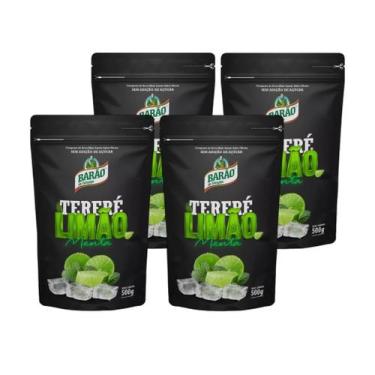 Imagem de 4 Erva Mate Tereré BARÃO MENTA LIMÃO Extra Forte 500 g - barao