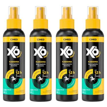 Imagem de 4x Xô inseto icaridina repelente de insetos mosquitos pernilongos borr