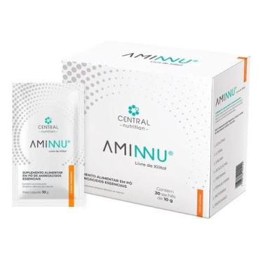Imagem de Aminnu livre de xilitol 10g tangerina 30 saches - Central Nutrition