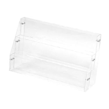Imagem de Esquirla Risers de acrílico exibem prateleiras de cupcakes de cupcakes transparentes para para medalhas de perfume Mini bonecas jóias, 3 Níveis