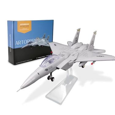 Imagem de ArtorBricks Air Force Series F-15 Eagle Fighter Avião Militar Conjunto de Construção Presente Adulto. Inclui Rack de Exibição de Modelo (223 Peças)