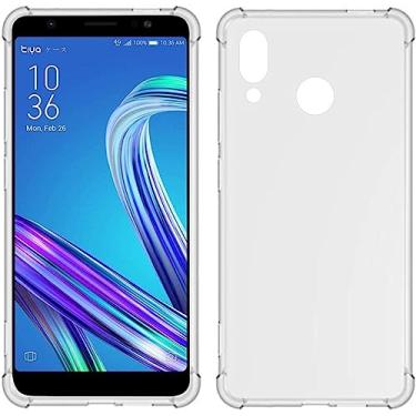Imagem de Capa TIYA transparente para ASUS ZenFone Max M1 ZB555KL TPU quatro cantos capa transparente macia