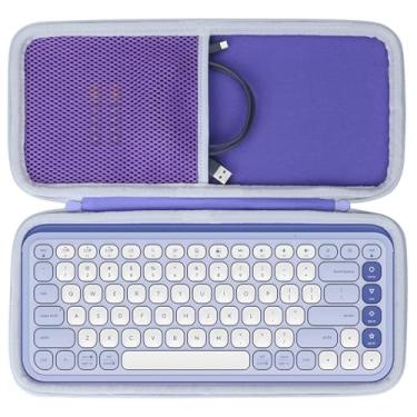 Imagem de Lebakort Capa de armazenamento compatível com teclado Logitech POP ICON Keys (capa lilás)