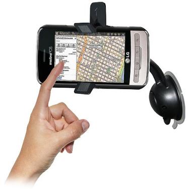 Imagem de Amzer Sistema de suporte e capa para carro AMZ93656 para LG Optimus C LW690, LG Optimus M MS690 - embalagem de varejo - preto