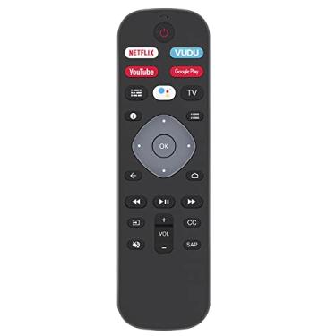 Imagem de Substituição do controle remoto por voz Philips URMT26RST004 para Smart TV Android 5704, 5604, 5766, 5806, 5000 Series com teclas de aplicativo predefinidas - Netflix, Vudu, YouTube, Google Play