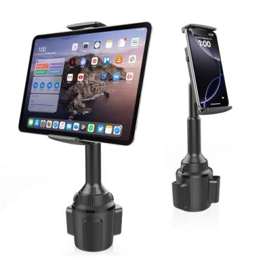Imagem de Suporte para tablet APPS2CAR, suporte para smartphone e tablet 2 em 1, compatível com tablets de 4 a 12,3 polegadas, Apple iPad Mini/Air/Pro, Kindle, Nintendo Switch, smartphones