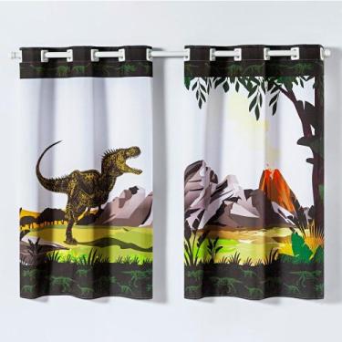 Imagem de Cortina Kids Infantil Varão Tecido Oxford 2,00m X 1,30m - Dinossauro -