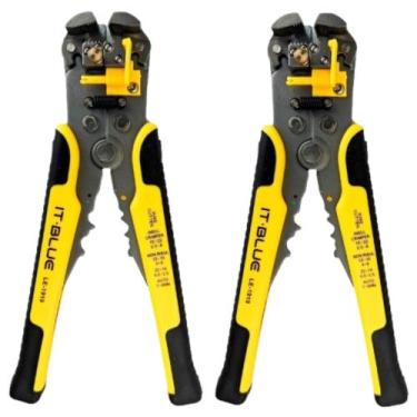 Imagem de Kit Com 2 Alicates Decapador Cortador E Crimpador De Fios Profissional