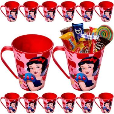 Imagem de Kit 10 Xícara Branca de Neve para Festa Infantil Aniversário Decoração