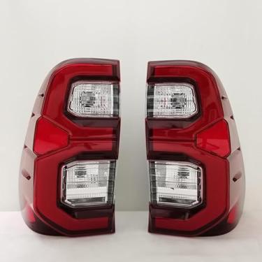 Imagem de 2 lâmpadas LED de freio traseiro para Toyota Hilux Revo Rocco GUN125 KUN SR5 Pickup 2020 2021 2022 (vermelho)
