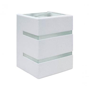 Imagem de Arandela Quadro 2 Aletas 2 Fachos 1xg9 Branco Fosco - Blumenau