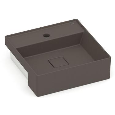 Imagem de Cuba De Semi Encaixe 400cm X 400cm Com Mesa T10 Terra Roca Café