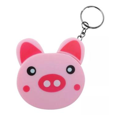 Imagem de Fita Métrica De Bichinho Retratil Chaveiro Porco 150 Cm Trena Para Costura