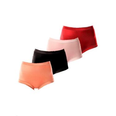 Imagem de Kit com 4 Calcinhas Demillus 26406, Vermelho, XG