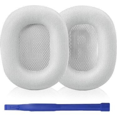 Imagem de Aiivioll Almofadas Auriculares Para Fones De Ouvido Airpods Max, Protetores Airpods, Capas Feitas Tecido Malha E Espuma Viscoelástica (Prata)