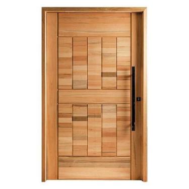 Imagem de Porta Pivotante PM96 em Madeira Maciça Eucalipto Cruzeiro, 120cm x 210