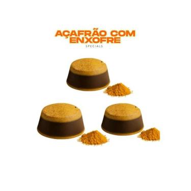 Imagem de 3 Sabonete de Açafrão com Enxofre - Para foliculite, pele oleosa e acn