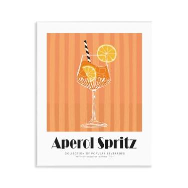 Imagem de Stupell Industries Design clássico de arte de placa de parede Aperol Spritz por Lettered and Lined, 28 x 35 cm