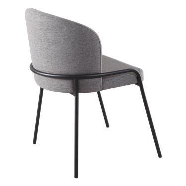 Imagem de Poltrona Estofada com Base Fixa em Aço Carbono Pintura Epóxi – Samy Exclusiva