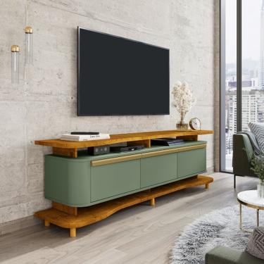 Imagem de Rack Guarapari Naturalle/Pistache - Bechara Móveis