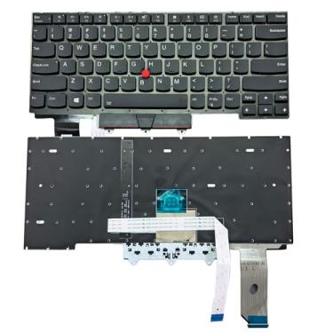 Imagem de BestParts Teclado de laptop layout dos EUA com substituição TrackPoint para Lenovo Thinkpad E14 R14 Gen1 S3 Gen1 01XY010 SN20U63636