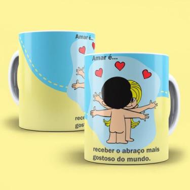 Imagem de Caneca Dia Dos Namorados Amar É Nostalgia Frases Divertidas - 2 Rosas,