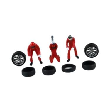 Imagem de Esquirla 1:64 Figuras de pessoas pintadas à mão, pessoas minúsculas, modelos de trens, itens colecionáveis ​​arquitetônicos, artesanato, diorama de personagens, Vermelho