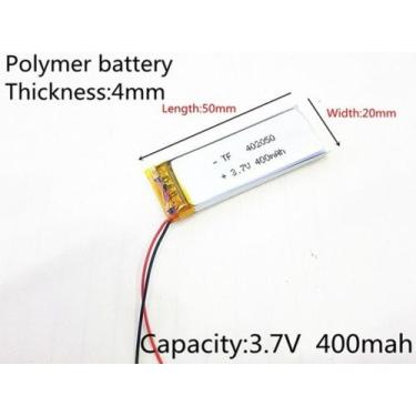 Imagem de Bateria 3,7v 400mah  4mm X 20mm X 50mm 402050 - - bgb