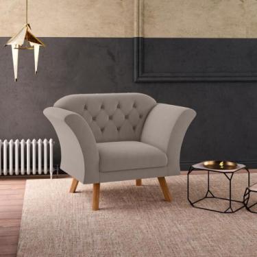 Imagem de Poltrona Decorativa Roseira Inca Sépia - CASA H