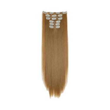 Imagem de Loira Preta 24 Polegadas Longas Extensões De Cabelo Sintético Reto 16 