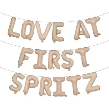 Imagem de Faixa balão Love at First Spritz - Decorações de chá de panela Aperol Spritz para ela, decorações de festa de casamento de despedida de solteira (LOVE AT FIRST SPRITZ Caramelo)