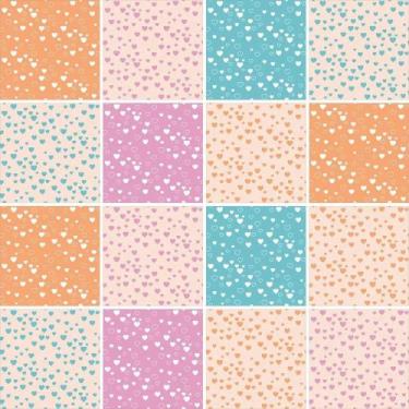 Imagem de Papel de Parede Adesivo Corações 373825066 0,58x2,50M - Adesivo BR