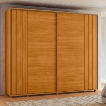 Imagem de Guarda Roupa Casal 2 Portas de Correr 100% MDF com Pés Dali - Madetec