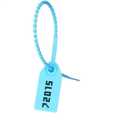 Imagem de Etiqueta descartável com 100 selos de plástico numerados impressos com números aleatórios para bolsa de vestuário, serviço, boutique, logística, mercadoria