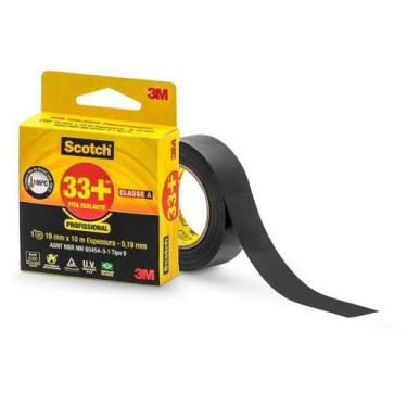 Imagem de Fita Isolante Scotch 3M 33+ 19mm 10 Metros - Isolação Elétrica UV 750V